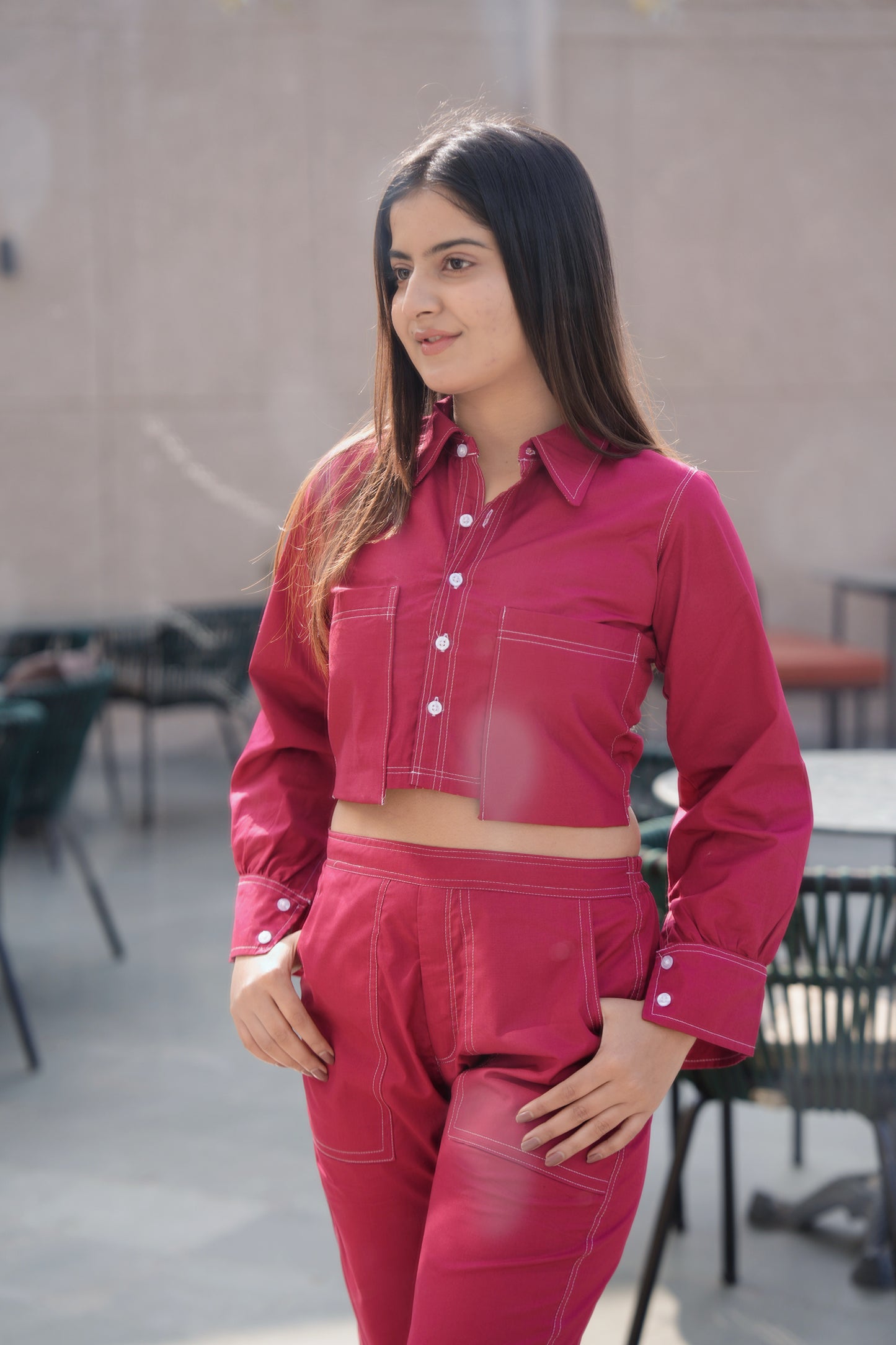 Gulabi Criss Cross Set