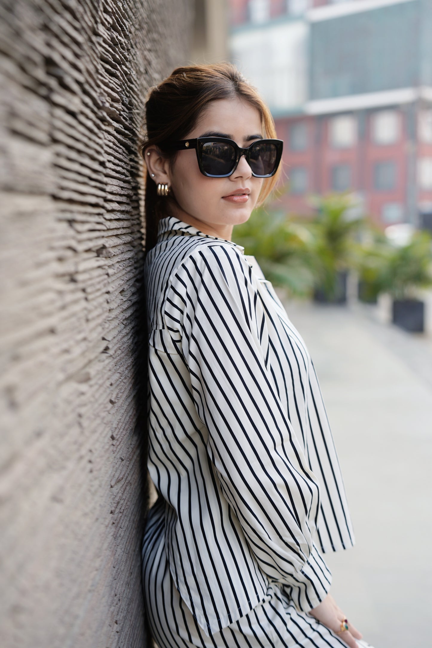 Peak-a-Back Striped Set